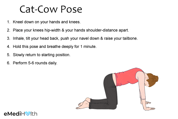 cat-cow pose for menopausal relief