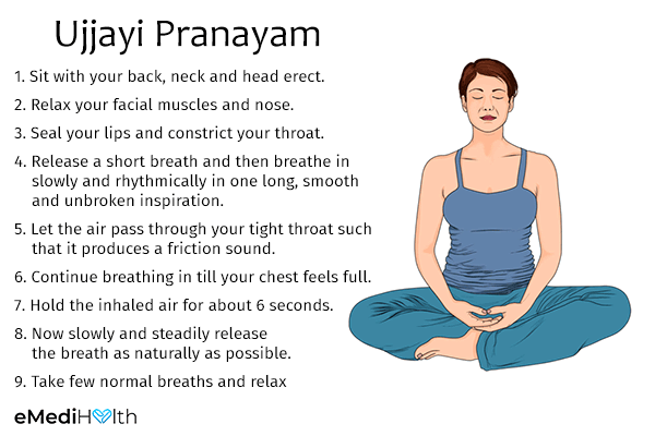 ujjayi pranayam breathing for menopausal relief