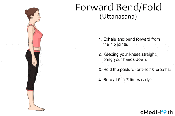 forward bend pose for menopausal relief