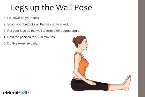 legs-up-the-wall pose for menopausal relief